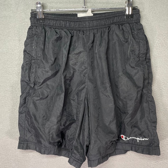 Champion Other - Champion Athletic Shorts Mens S Black Nylon Mesh Lined 5" Gym Running Flaw